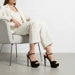 Sandalia Malu Couro Preto