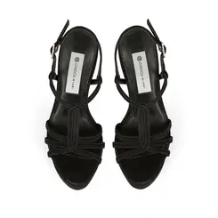Sandalia Plataforma Lorraine Couro Preto