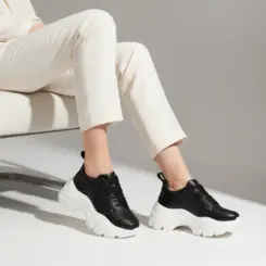 Tenis Stacy Couro Preto