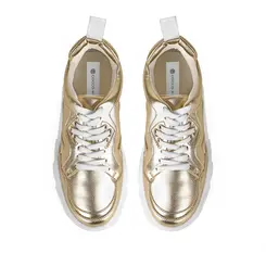 Tenis Stacy Couro Ouro